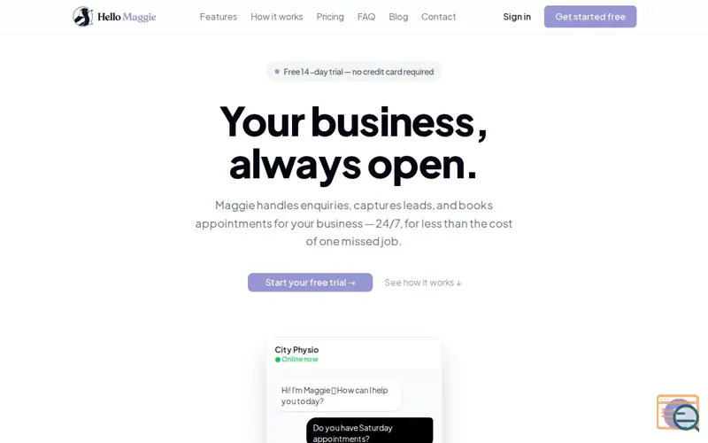 Screenshot of Hello Maggie