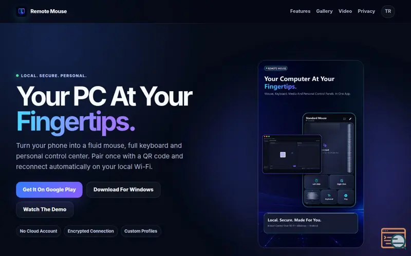 Screenshot of ScreenControl Remote Mouse
