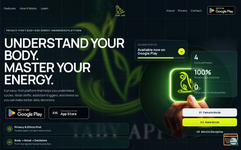 Screenshot of Taby