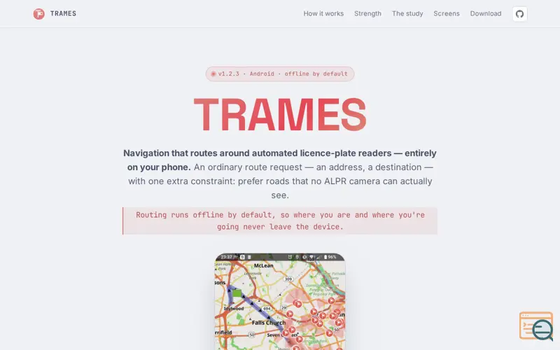 Screenshot of Offline Flock Navigation
