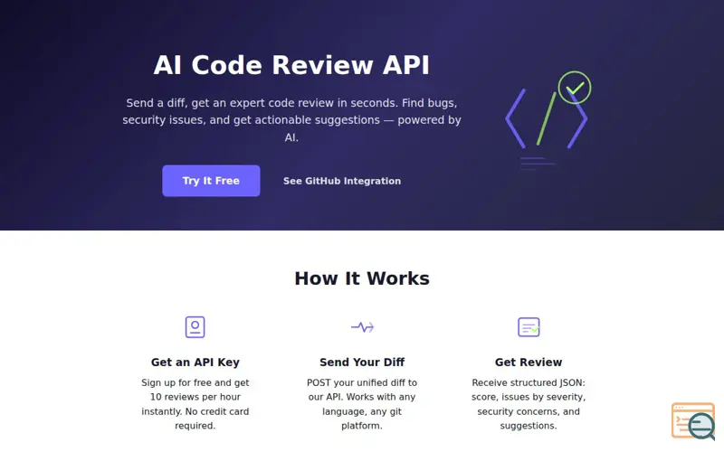 Screenshot of CodeReview API