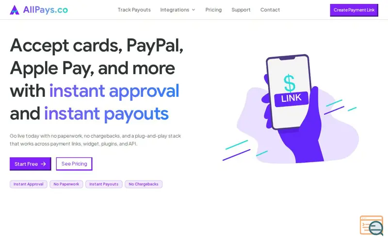 Screenshot of AllPays.co
