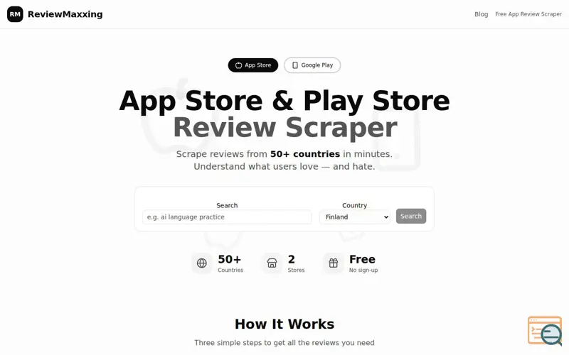 Screenshot of ReviewMaxxing