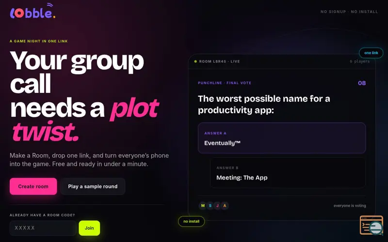 Screenshot of Lobble
