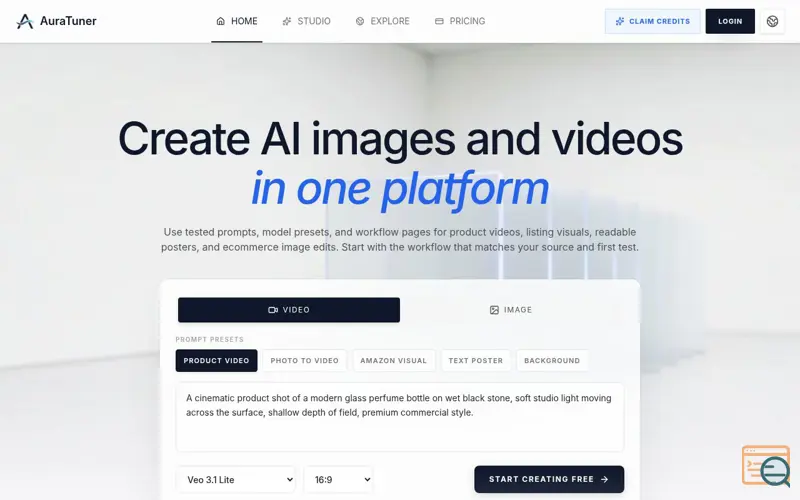 Screenshot of AuraTuner