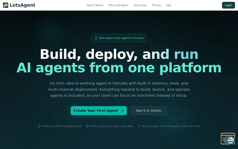 Screenshot of LotsAgent