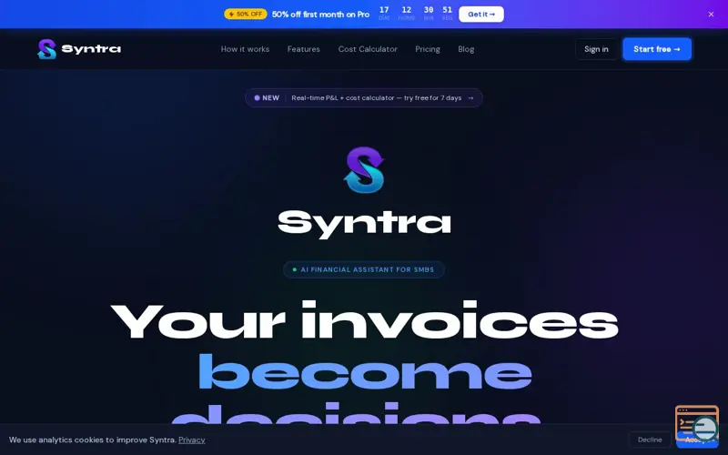 Screenshot of Syntra