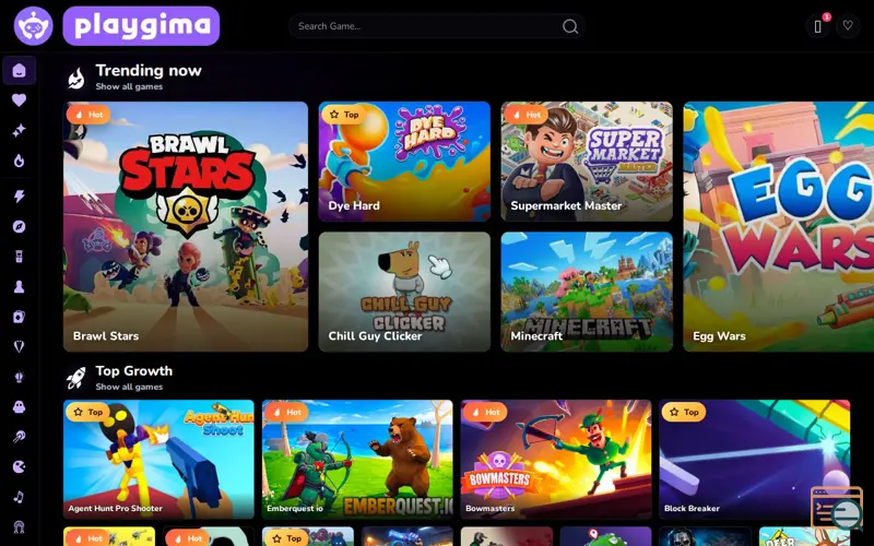 Screenshot of Playgima