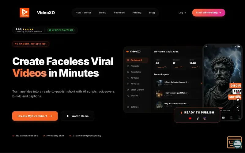 Screenshot of VideoXO