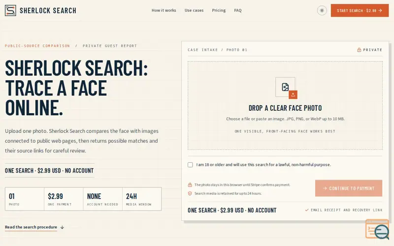 Screenshot of Sherlock Search