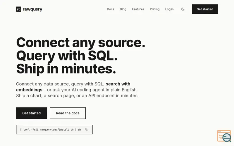 Screenshot of rawquery, a launch using Gandi DNS