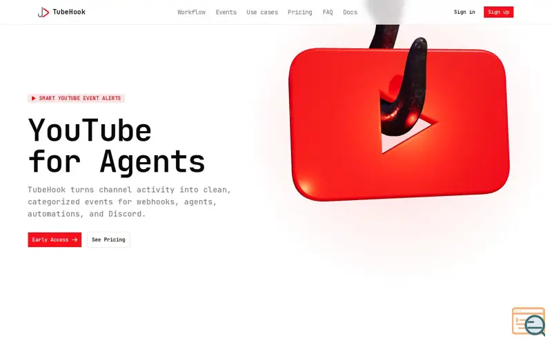 Screenshot of TubeHook