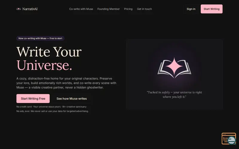 Screenshot of NarrativAI