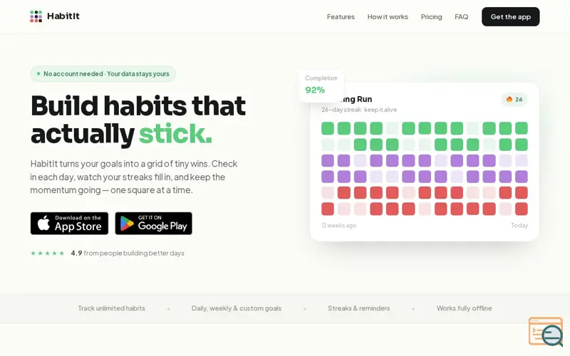 Screenshot of HabitIt