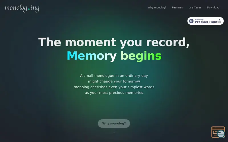 Screenshot of monolog