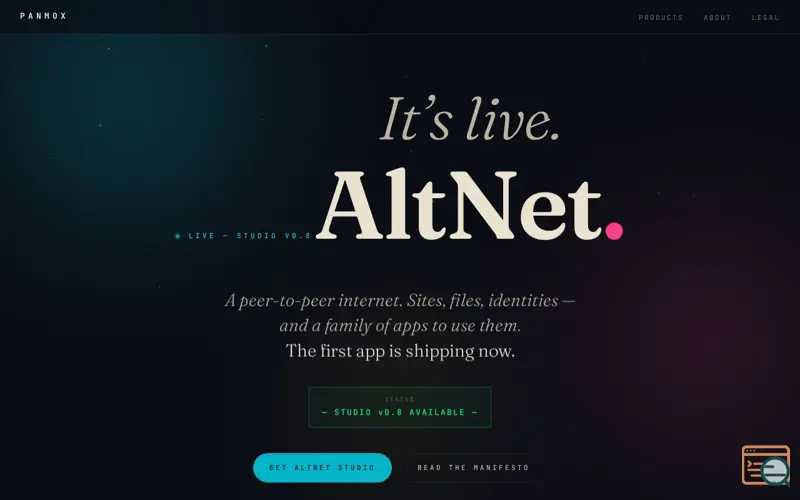 Screenshot of AltNet