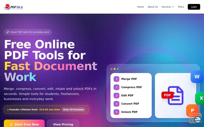 Screenshot of PDFola