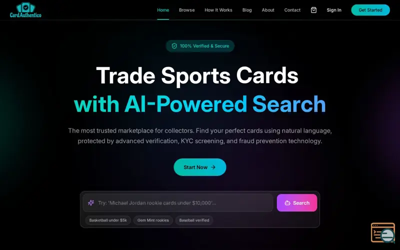 Screenshot of CardAuthentico