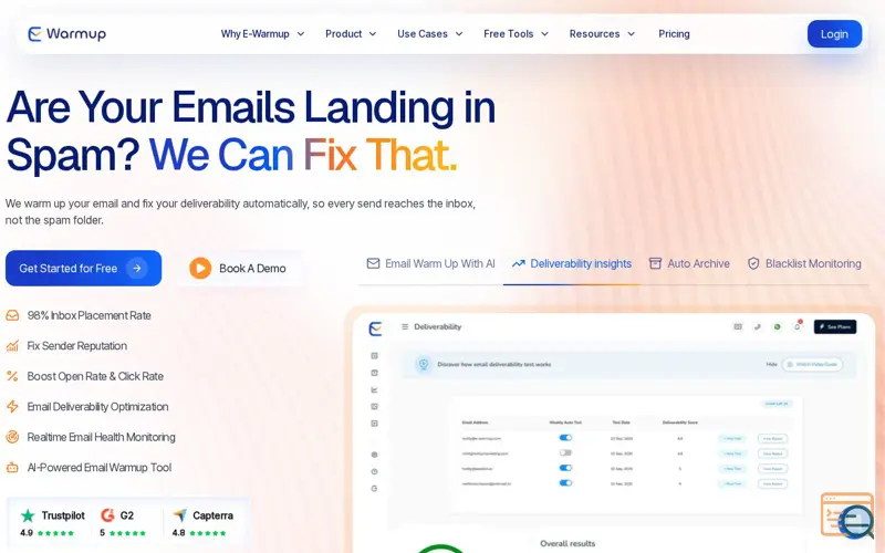 Screenshot of E-Warmup