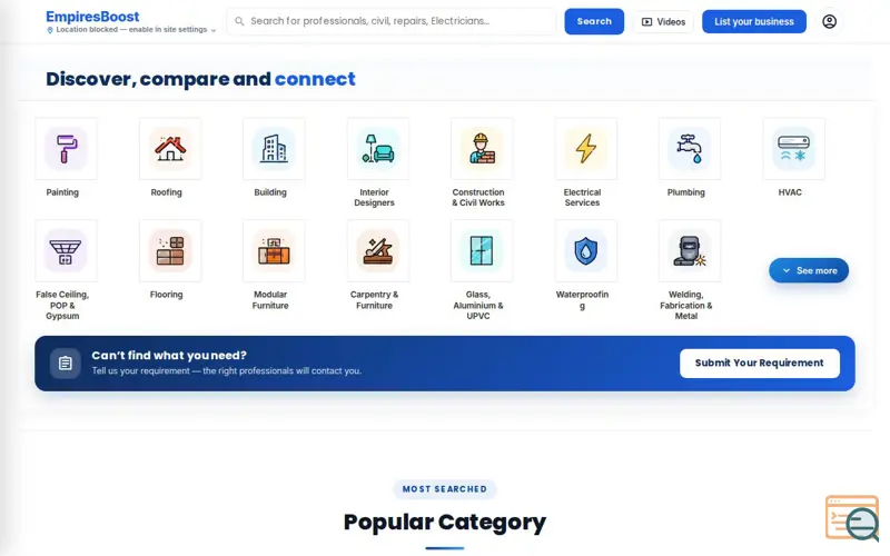 Screenshot of empiresboost