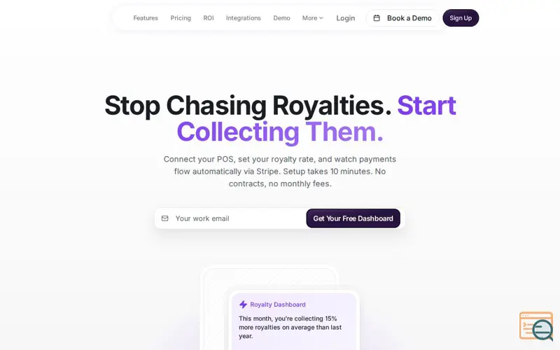 Screenshot of CHRGD - Franchise Royalty Automation