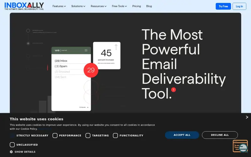 Screenshot of InboxAlly, a launch using Salesmate