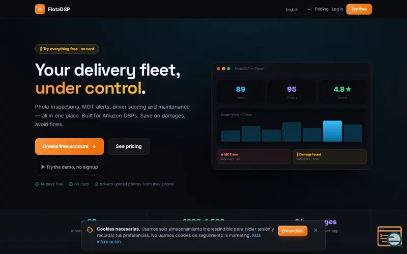 Screenshot of FlotaDSP