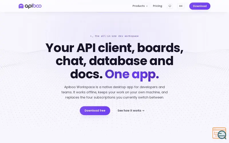 Screenshot of Apiboo