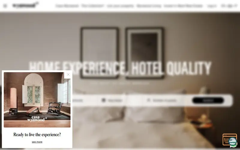 Screenshot of Wynwood House, a launch using Google Optimize