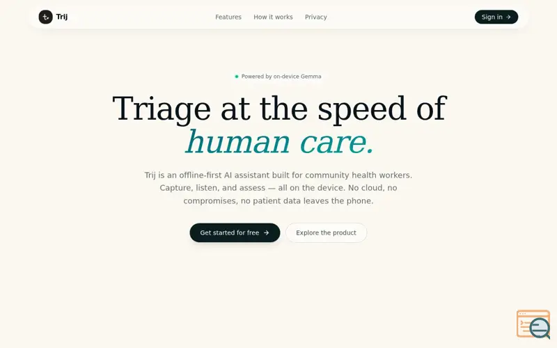 Screenshot of Trij