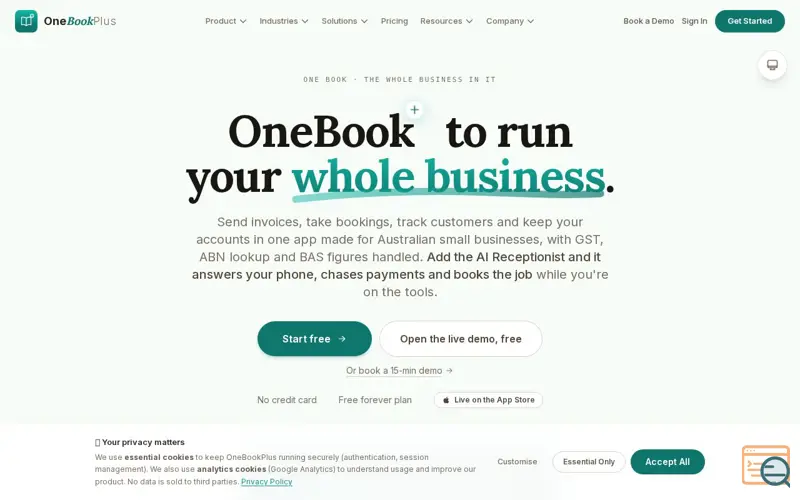 Screenshot of OneBookPlus