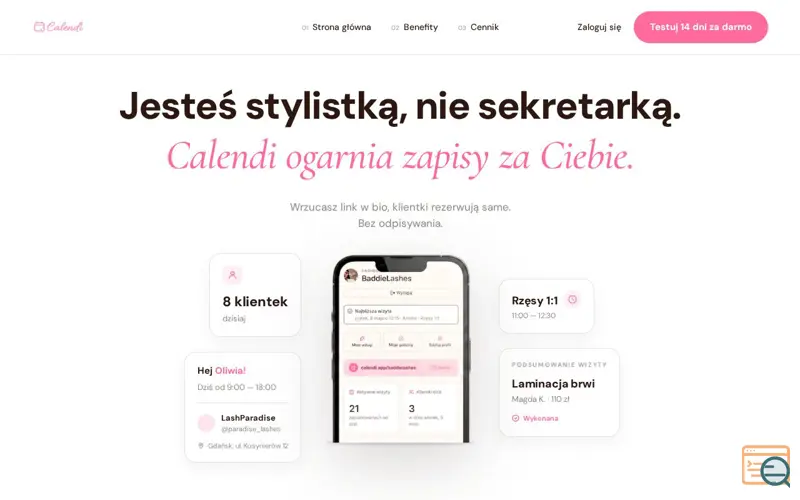 Screenshot of Calendi