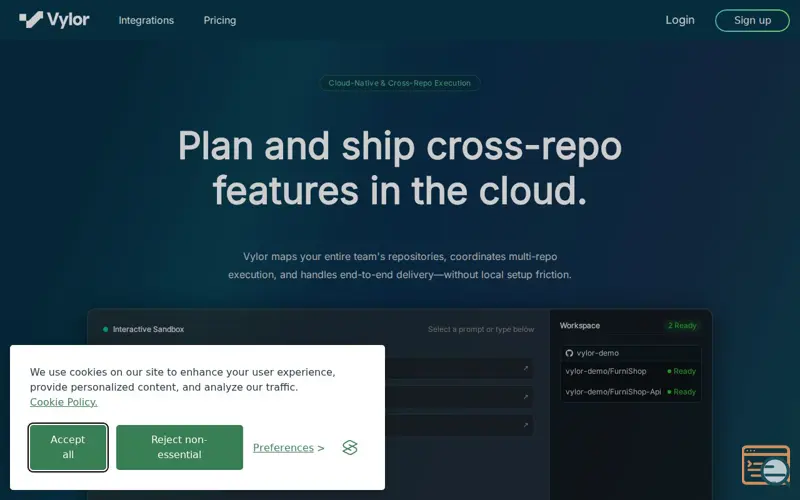 Screenshot of Vylor AI