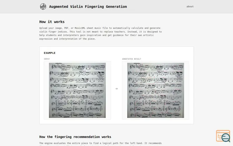 Screenshot of Violin-fingering
