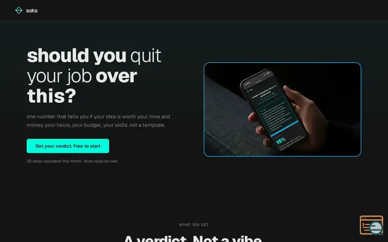 Screenshot of soto