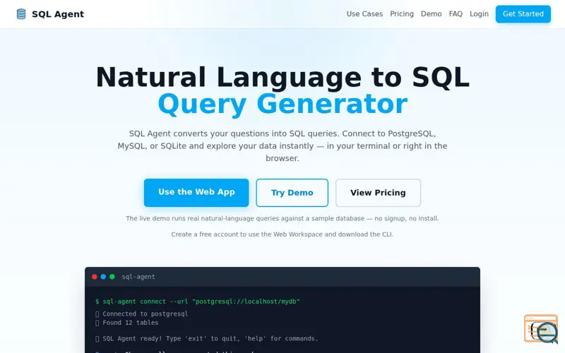 Screenshot of SQL Agent