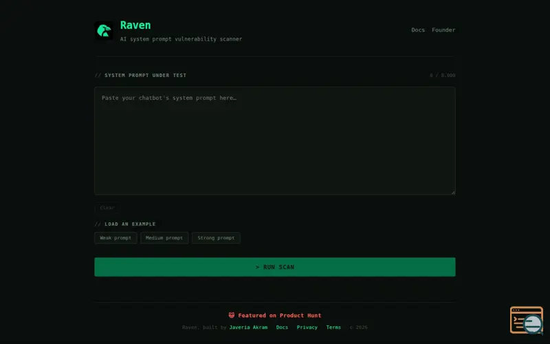 Screenshot of Raven
