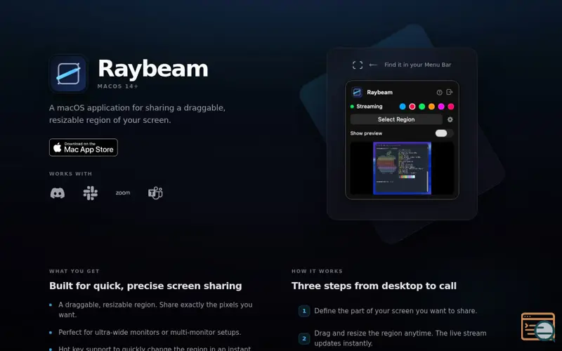 Screenshot of Raybeam