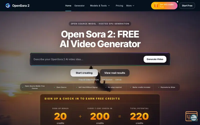 Screenshot of FREE Open, a launch using TanStack Start