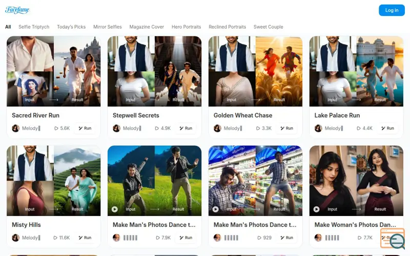Screenshot of Facefame, a launch using Tencent Cloud