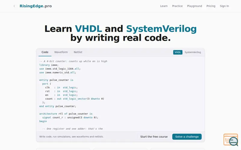 Screenshot of Risingedge