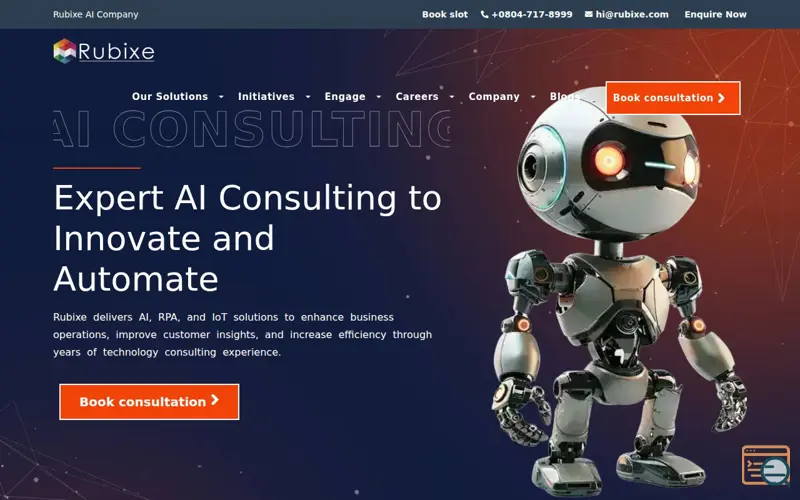 Screenshot of Rubixe - AI Company 