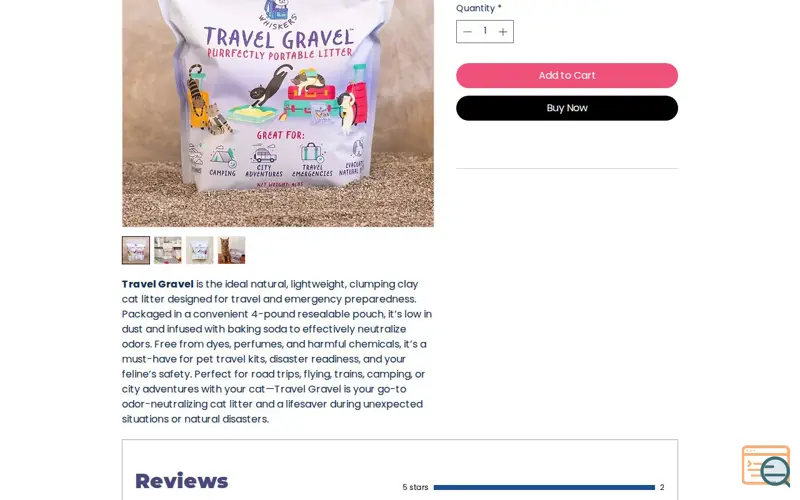 Screenshot of Roaming Whiskers - Travel Gravel
