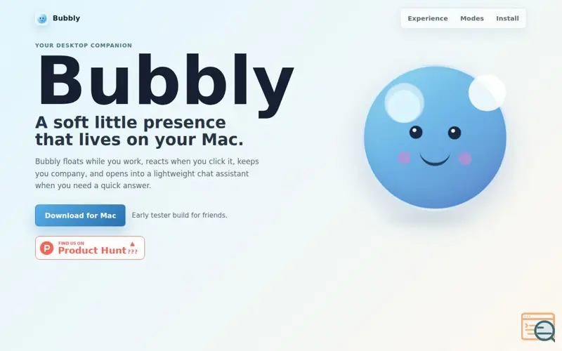 Screenshot of Bubbly
