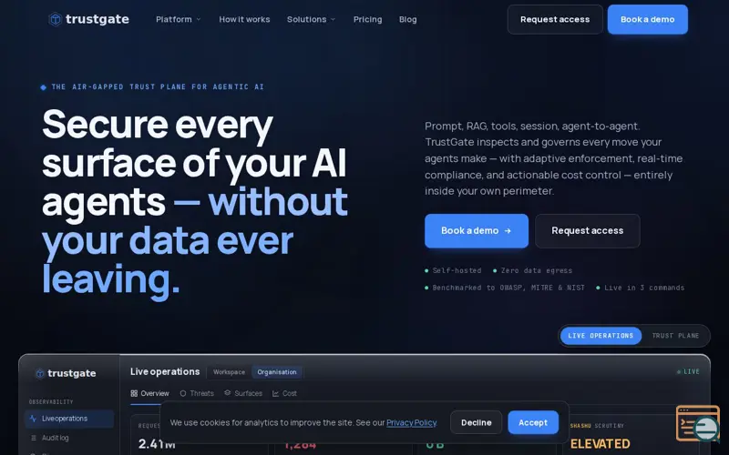 Screenshot of TrustGate AI