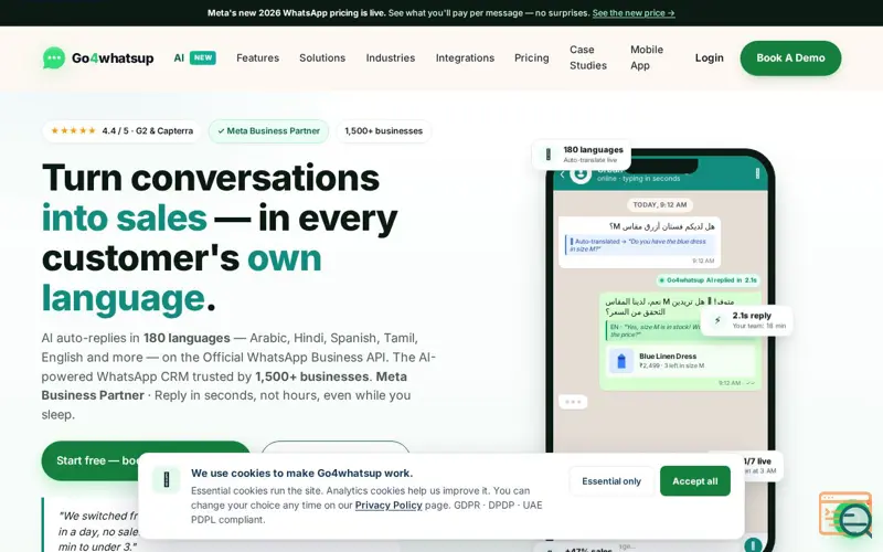 Screenshot of Go4whatsup