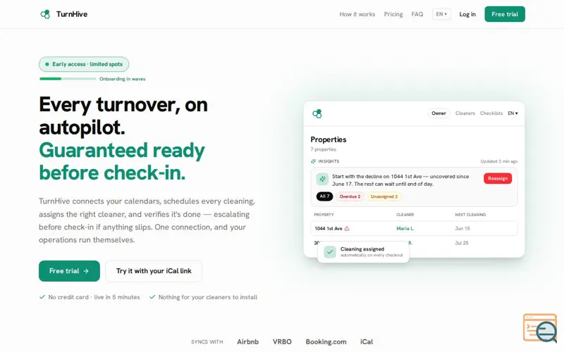 Screenshot of TurnHive