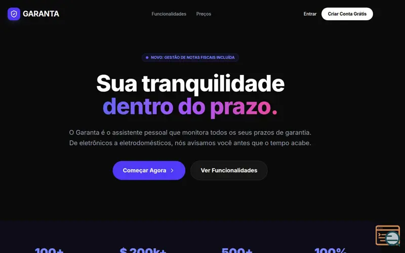 Screenshot of Garanta