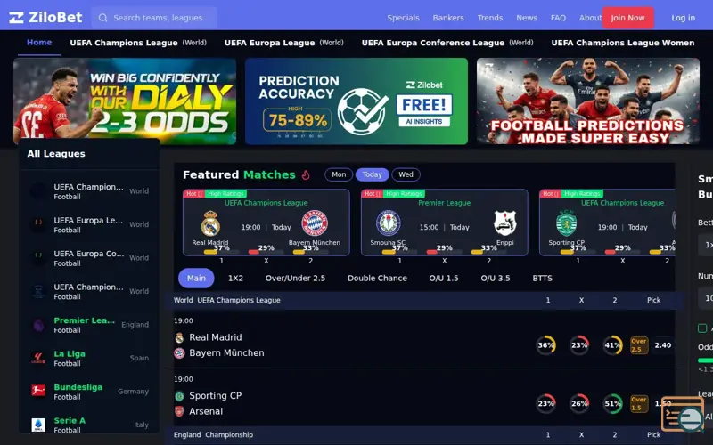 Screenshot of ZiloBet, a launch using nap5k Ad Network