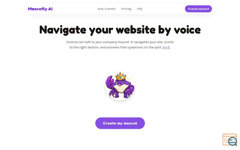 Screenshot of Mascotly AI